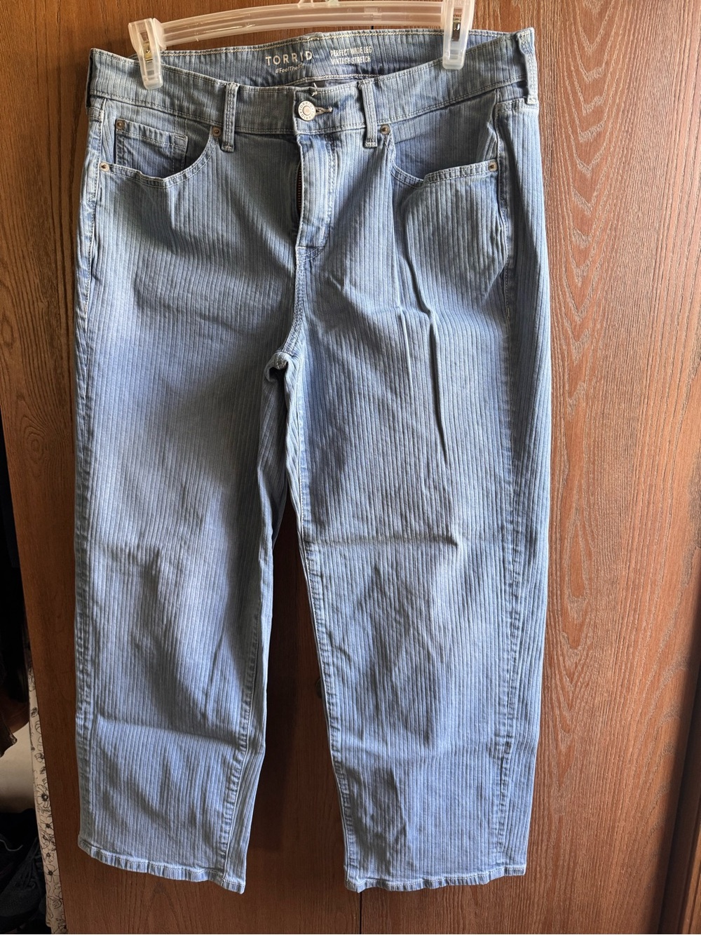 torrid Light Blue Pinstripe Relaxed Women’s Jeans